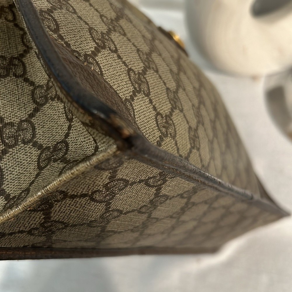 GUCCI GG Pvc Leather Clutch Bag vintage authentic - Picture 6 of 16